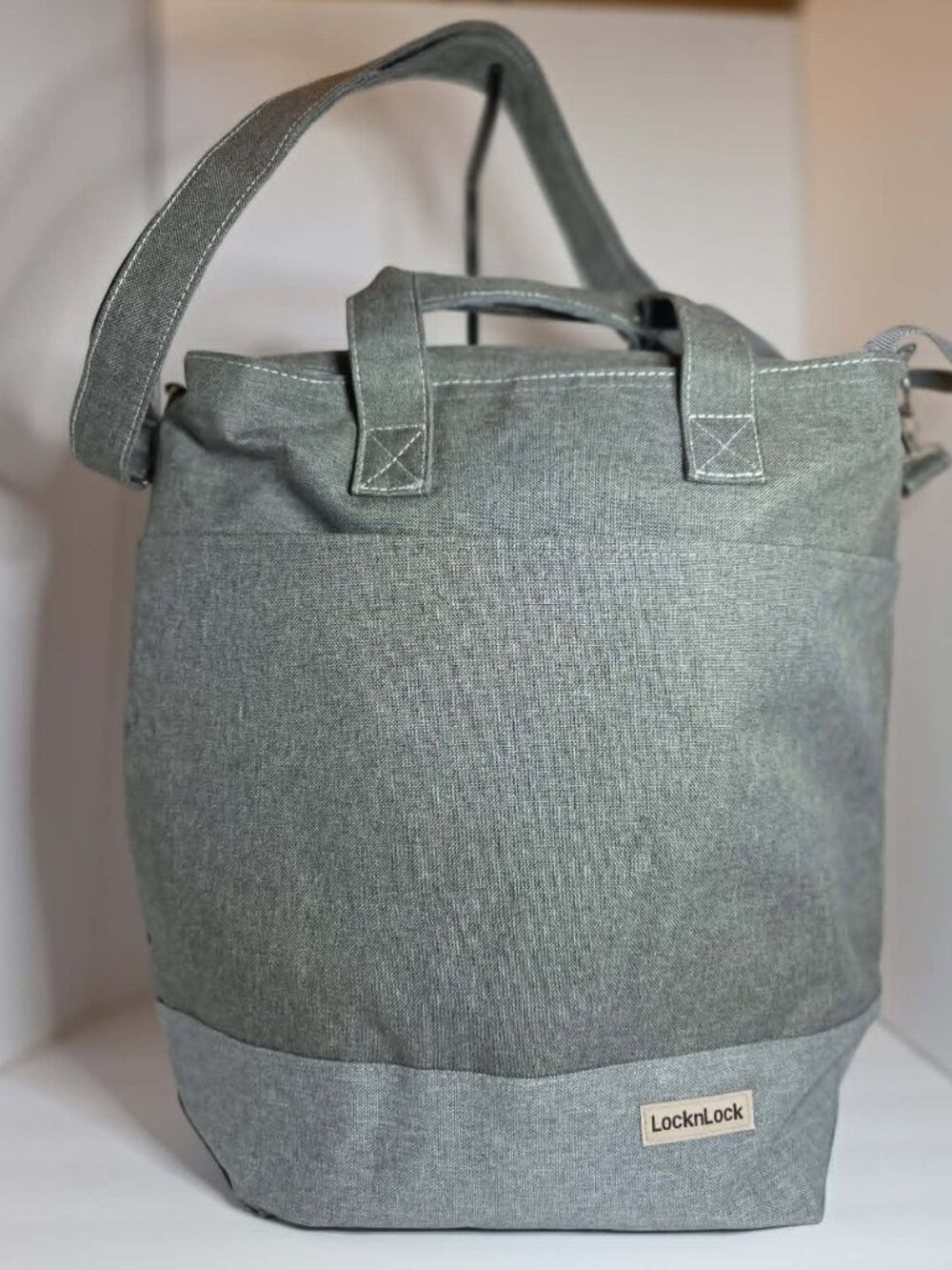 LocknLock heathered gray insulated tote bag